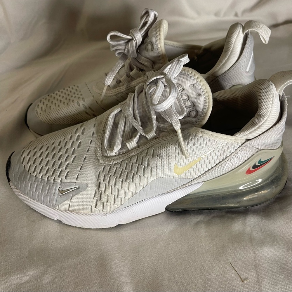 Nike Air Max 270 White and Cream Sneakers